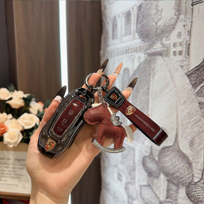 适用保时捷24/25款新能源MacanEV钥匙套MacanTurbo玛卡全包金属壳