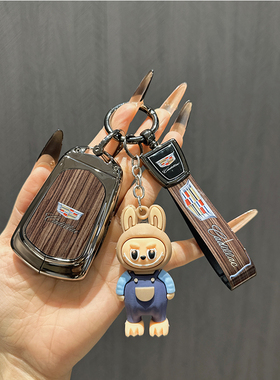 适用于凯迪拉克ct5钥匙套xt5/xt4/ct6/xt6车ATSL壳ct4高档金属扣