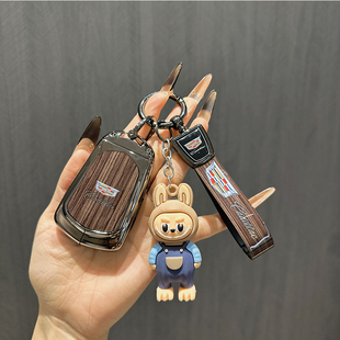 适用于凯迪拉克ct5钥匙套xt5/xt4/ct6/xt6车ATSL壳ct4高档金属扣