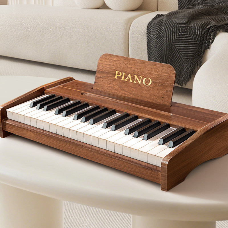木质儿童小钢琴电子琴宝宝幼儿男女孩1一2满周岁婴儿玩具生日礼物