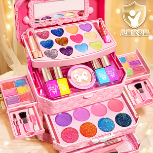儿童化女孩妆无毒玩具品盒化套装 妆宝宝小公主3女童8女生6岁包4台