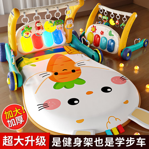 婴儿脚踏钢琴健身架学步车玩具