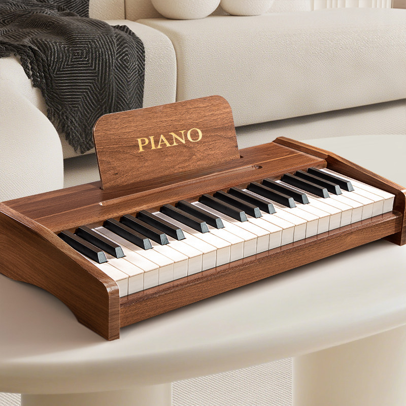 木质儿童小钢琴电子琴可弹奏宝宝幼儿男女孩周岁婴儿玩具生日礼物