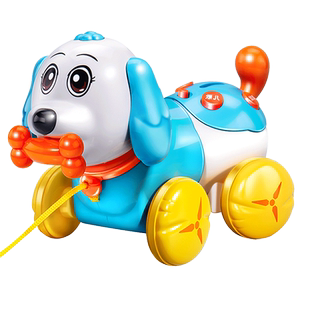 狗狗玩具走路会叫电动小狗儿童牵绳拉线狗宝宝1一2岁男3女孩益智