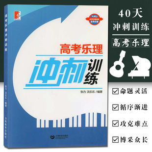 40天冲刺训练高考乐理综合试题 上海教育出版 模拟题库 满2件减2元 高考乐理冲刺训练试卷 沈乐乐著 高考乐理冲刺训练 张力 社