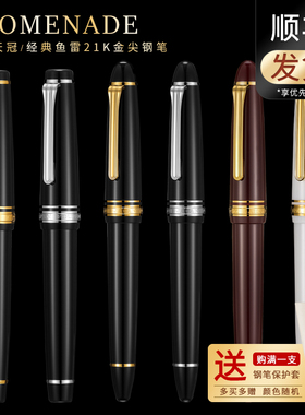 日本Sailor写乐鱼雷21K钢笔大型平顶天冠双色金尖练字钢笔11-2036