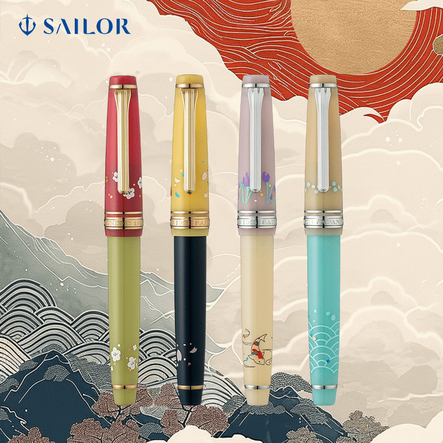 日本Sailor写乐14k钢笔公主系列海外限定墨水礼盒套装金笔练字用