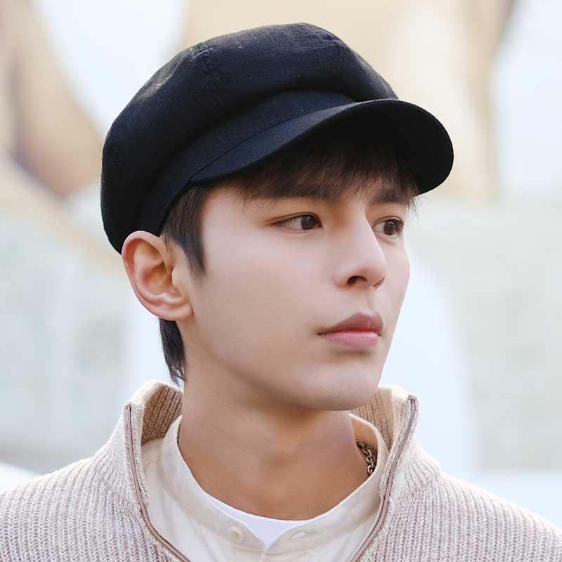 黑色薄款春夏百搭63cm英伦帽子