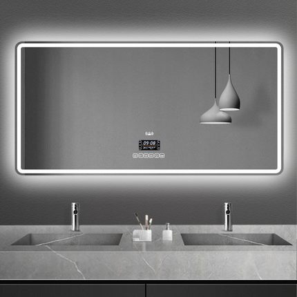 洗手台LED灯智能镜卫浴室镜除雾人体感应挂墙式不锈钢智能触摸屏