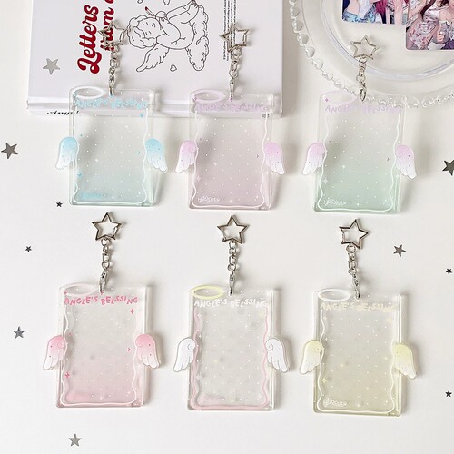 夏季少女透明亚克力挂件卡套追星3寸专辑卡展示卡套学生包包挂饰