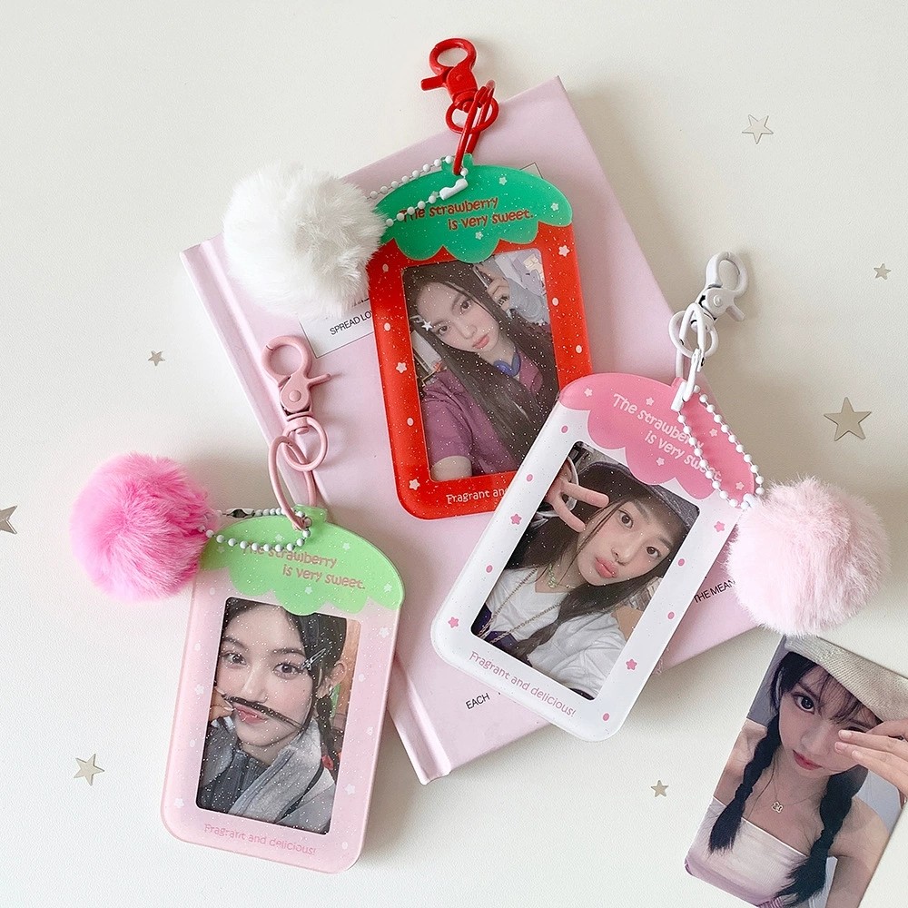 原创亚克力草莓卡套三寸拍立得收纳保护套展示包挂件追星小卡卡套,收纳整理,卡套,淘宝优惠券,粉丝福利购,淘宝优惠卷