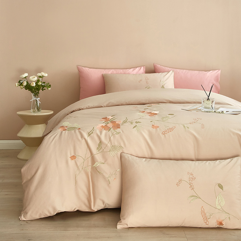 床单式4100棉简约原创刺绣