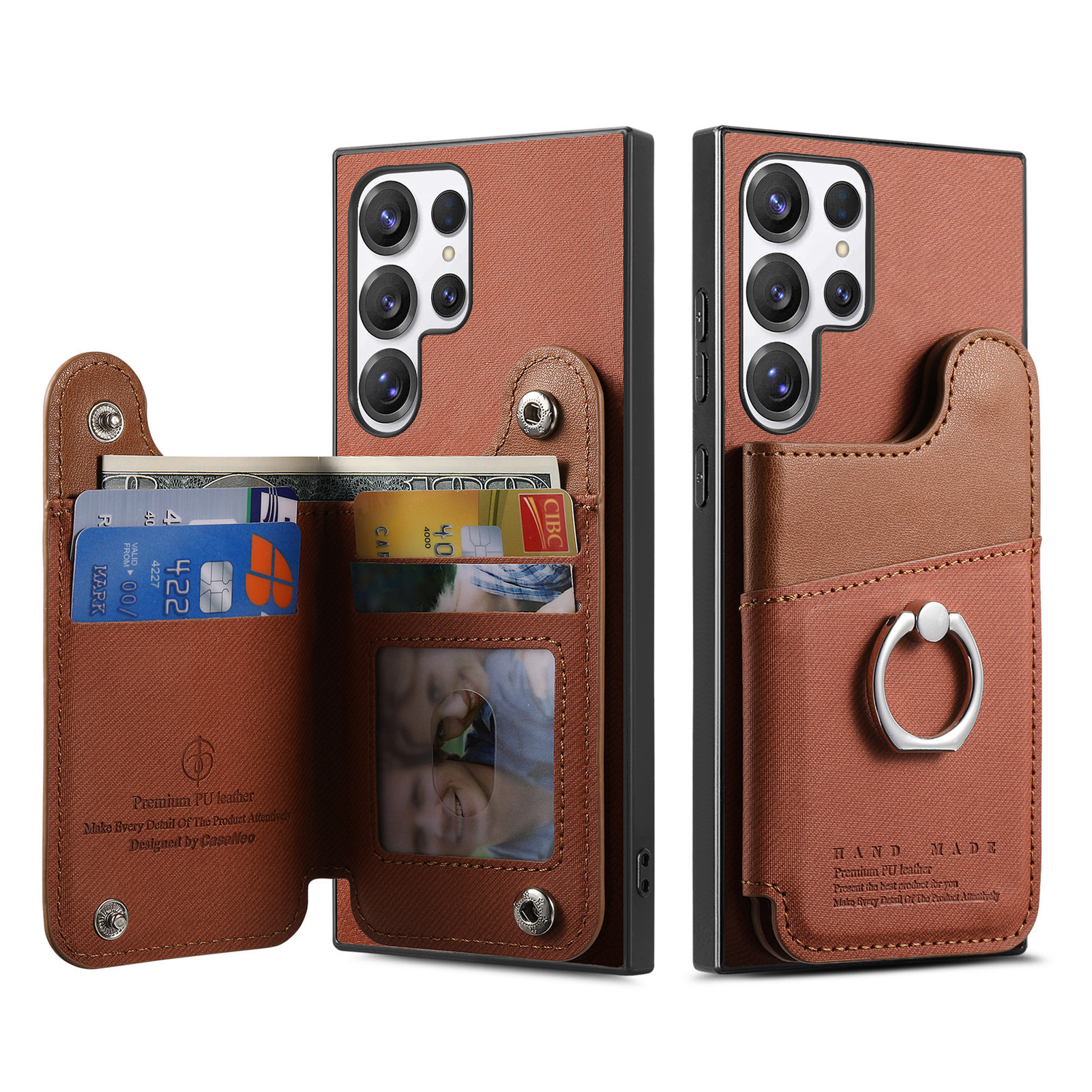 三星S25放东西一体带卡包手机壳