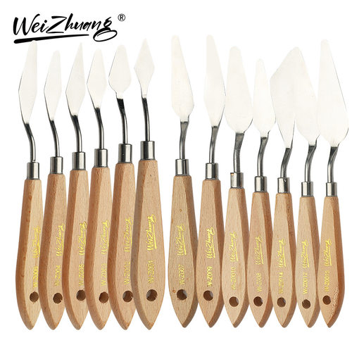 油画肌理刮刀颜料调色刀油画刀美术丙烯水粉画颜料铲刀绘画挑