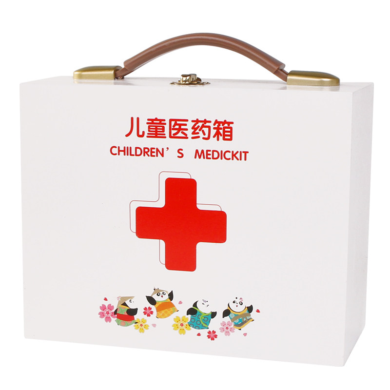 木质部件布袋益智收纳箱医生玩具