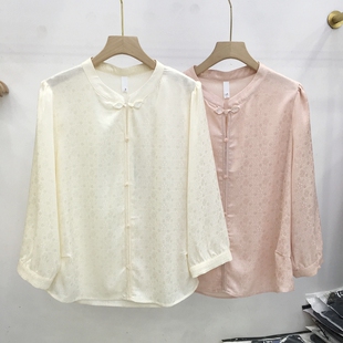 缎面衬衫 女春季 新款 艾莎妮丝26A 洋气小衫 时尚 韩版 休闲衬衣