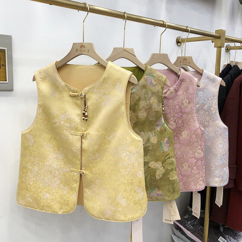 黎铭2026A-8805  国风新中式盘扣马甲女春新款洋气马夹高级感背心