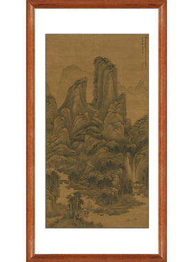 王翚山水画关山秋霁图客厅明清仿古挂画中堂装饰画非手绘真迹卷轴