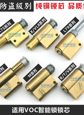 适用VOC/ICCSSI锁芯智能指纹锁锁头 适用Haier电子门锁带齿轮锁芯