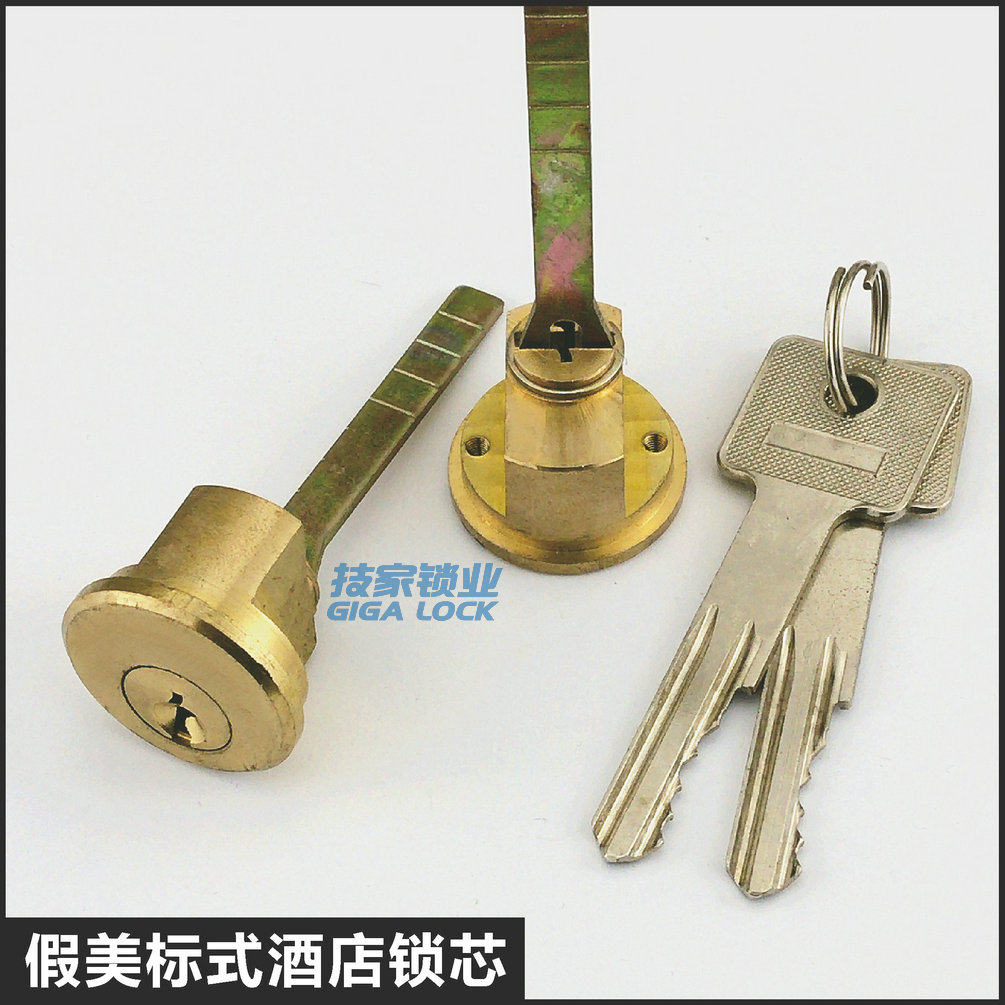 酒店门锁锁芯假美标式刷卡感应智能公寓宾馆锁头带尾巴电子门锁芯