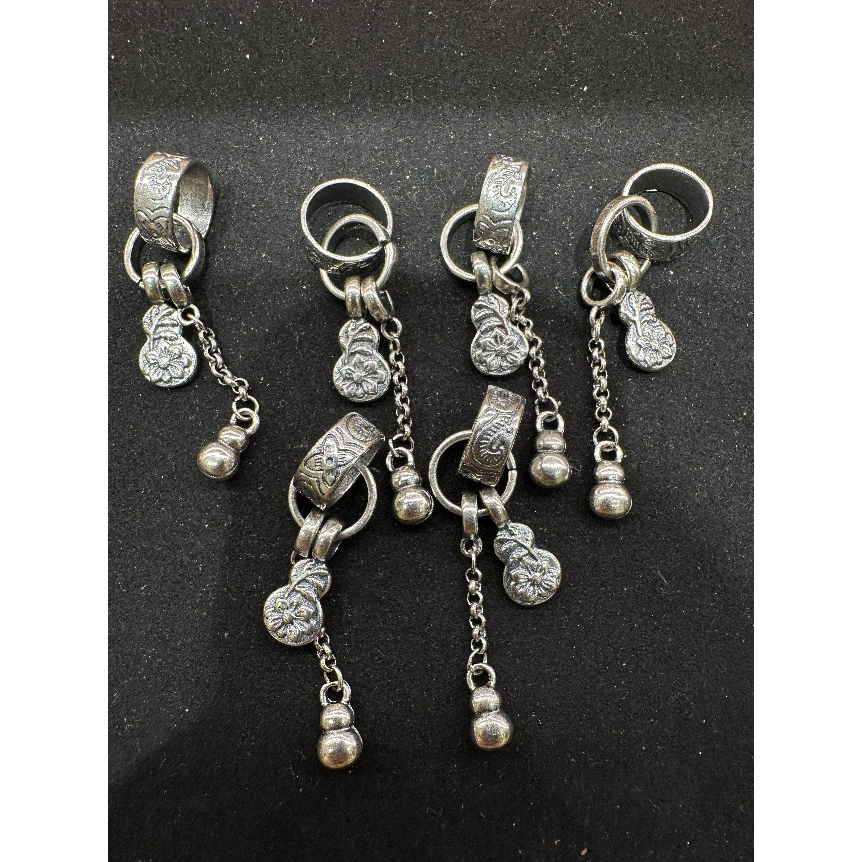 diy精工三七银做旧复古葫芦吊坠链条卡环纯银百搭如意万福吊坠,饰品/流行首饰/时尚饰品新,银饰吊坠,淘宝优惠券,粉丝福利购,淘宝优惠卷