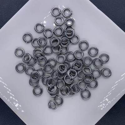 精工三七银 双环跑环 手工DIY编绳手链项链配饰