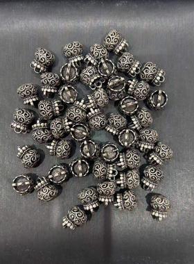 意工三七银钱袋吊坠手工编绳文玩佛珠DIY手链项链配饰配件