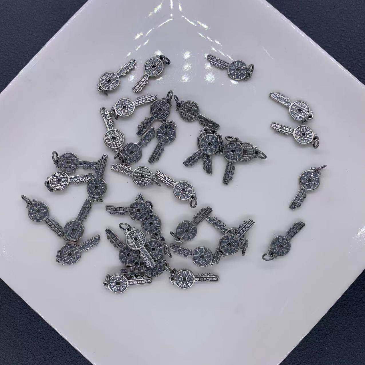 精工三七银钥匙吊坠配件手工DIY编绳文玩佛珠配饰配件,饰品/流行首饰/时尚饰品新,手饰/手串,淘宝优惠券,粉丝福利购,淘宝优惠卷