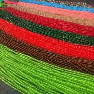 2mm尖晶石切面刻面半成品散珠子手工串珠diy手链项链流苏隔珠材料