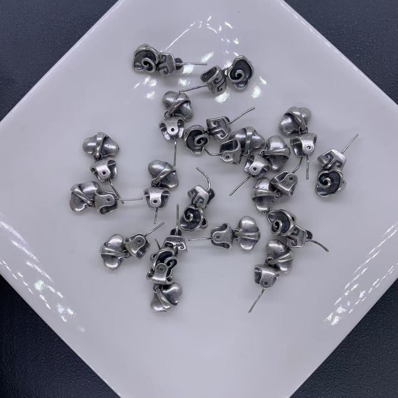 精工三七老银祥云压筋扣配件手工diy文玩佛珠手串项链编绳配饰隔,饰品/流行首饰/时尚饰品新,其他DIY饰品配件,淘宝优惠券,粉丝福利购,淘宝优惠卷