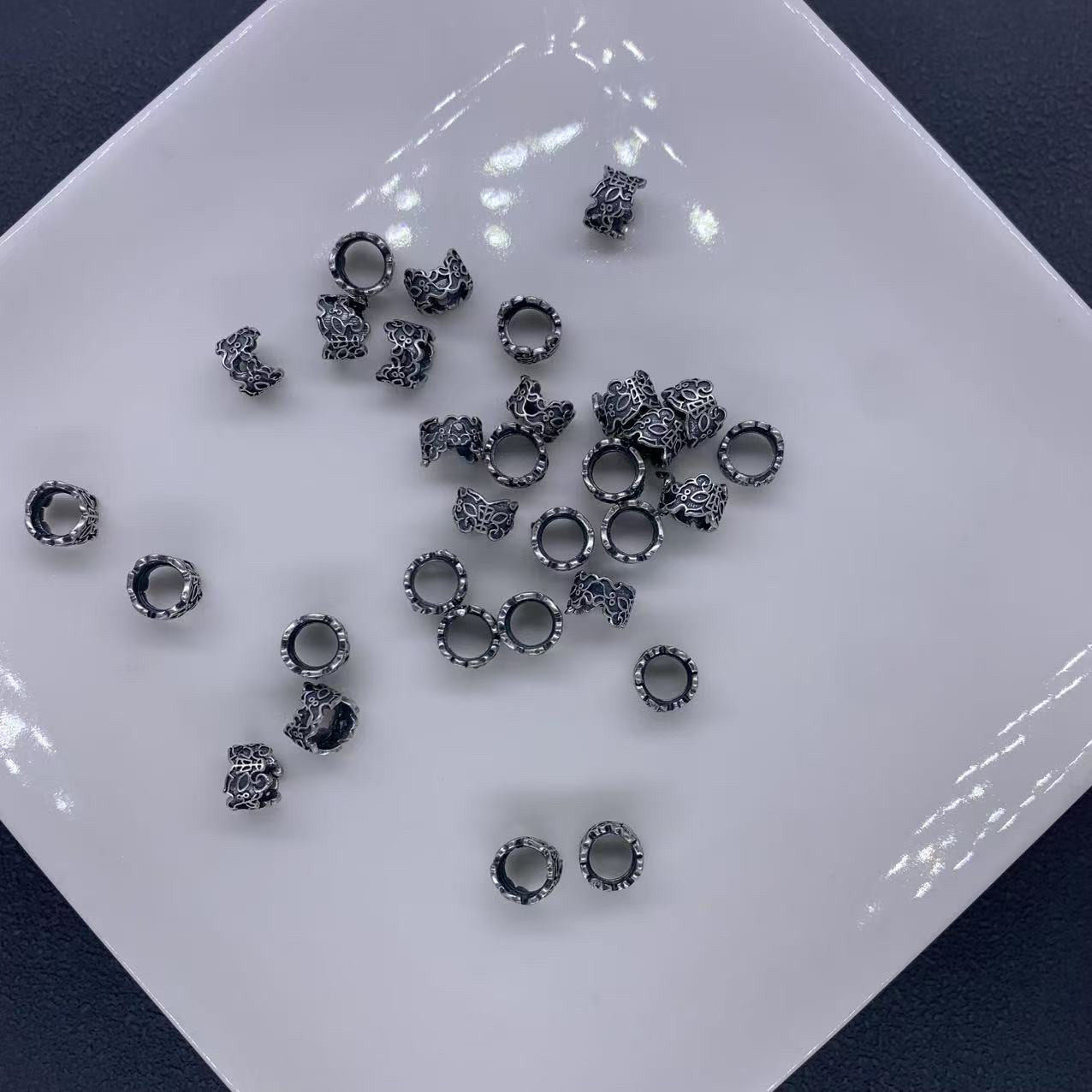 精工三七老银繁华跑环配件手工diy文玩佛珠手串项链编绳配饰隔珠,饰品/流行首饰/时尚饰品新,手饰/手串,淘宝优惠券,粉丝福利购,淘宝优惠卷