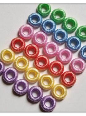 手工编无痕绕线圈彩色圆环手绳手链项链固定小隔圈diy饰品配件