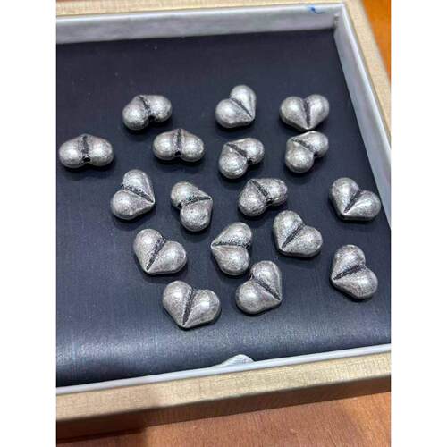 意工三七银爱心屁桃配件手工编绳文玩佛珠配饰配件