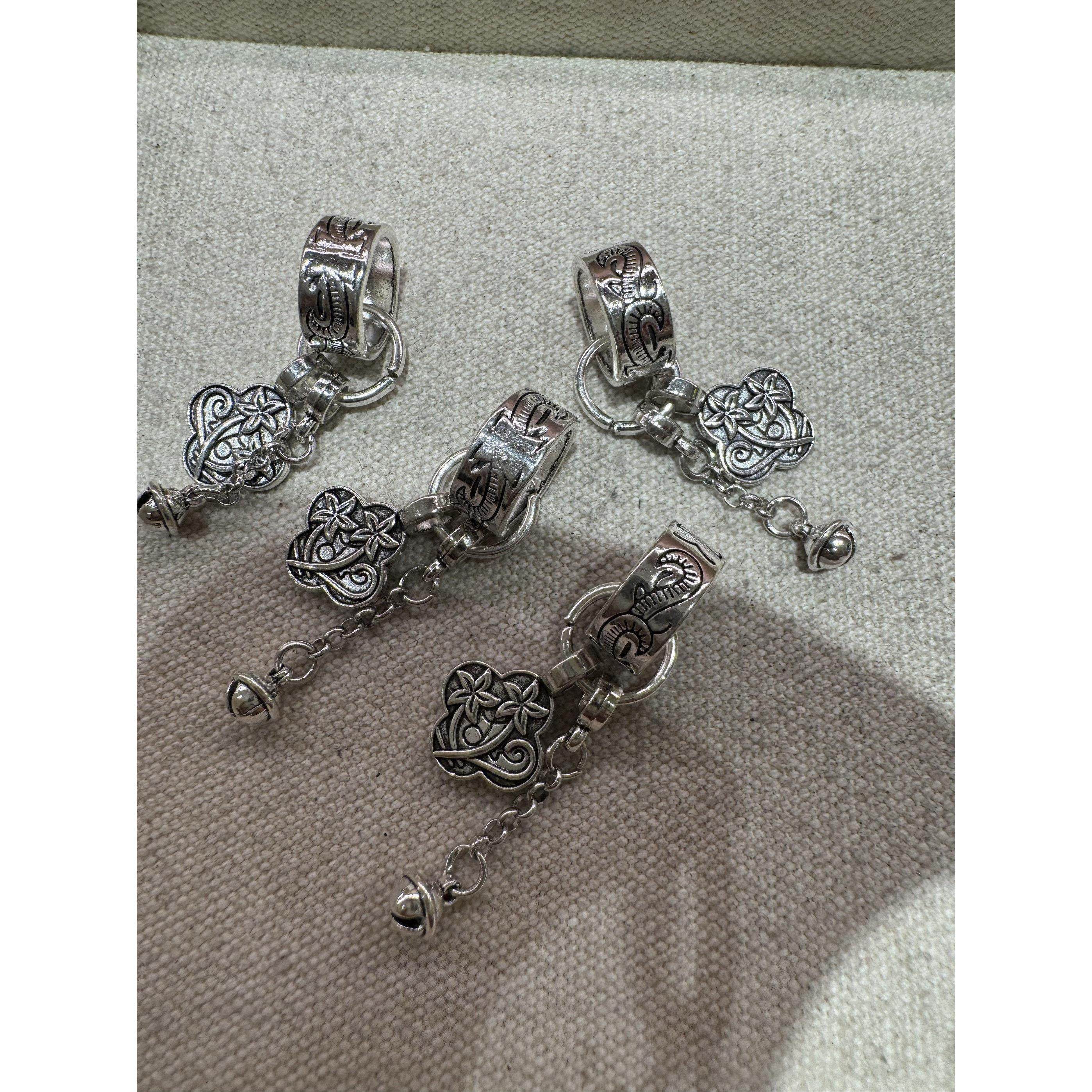 意工三七银复古铃铛四叶草跑环吊坠挂件手链项链文玩手串串珠配饰,饰品/流行首饰/时尚饰品新,银饰吊坠,淘宝优惠券,粉丝福利购,淘宝优惠卷