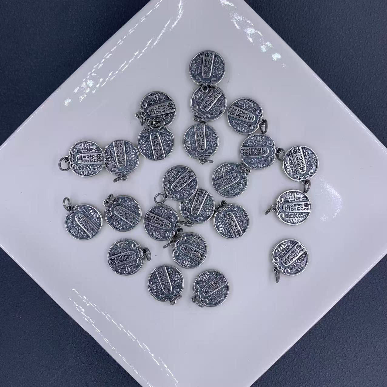 DIY精工三七老银五路财神吊坠手牌复古项链挂件挂坠链子饰品,饰品/流行首饰/时尚饰品新,银饰吊坠,淘宝优惠券,粉丝福利购,淘宝优惠卷