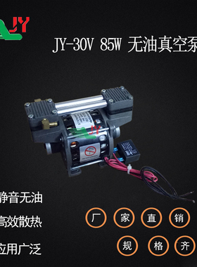 供应JY30V JY25V JY15V微型无油真空泵 220V/75W85W 真空泵低噪音