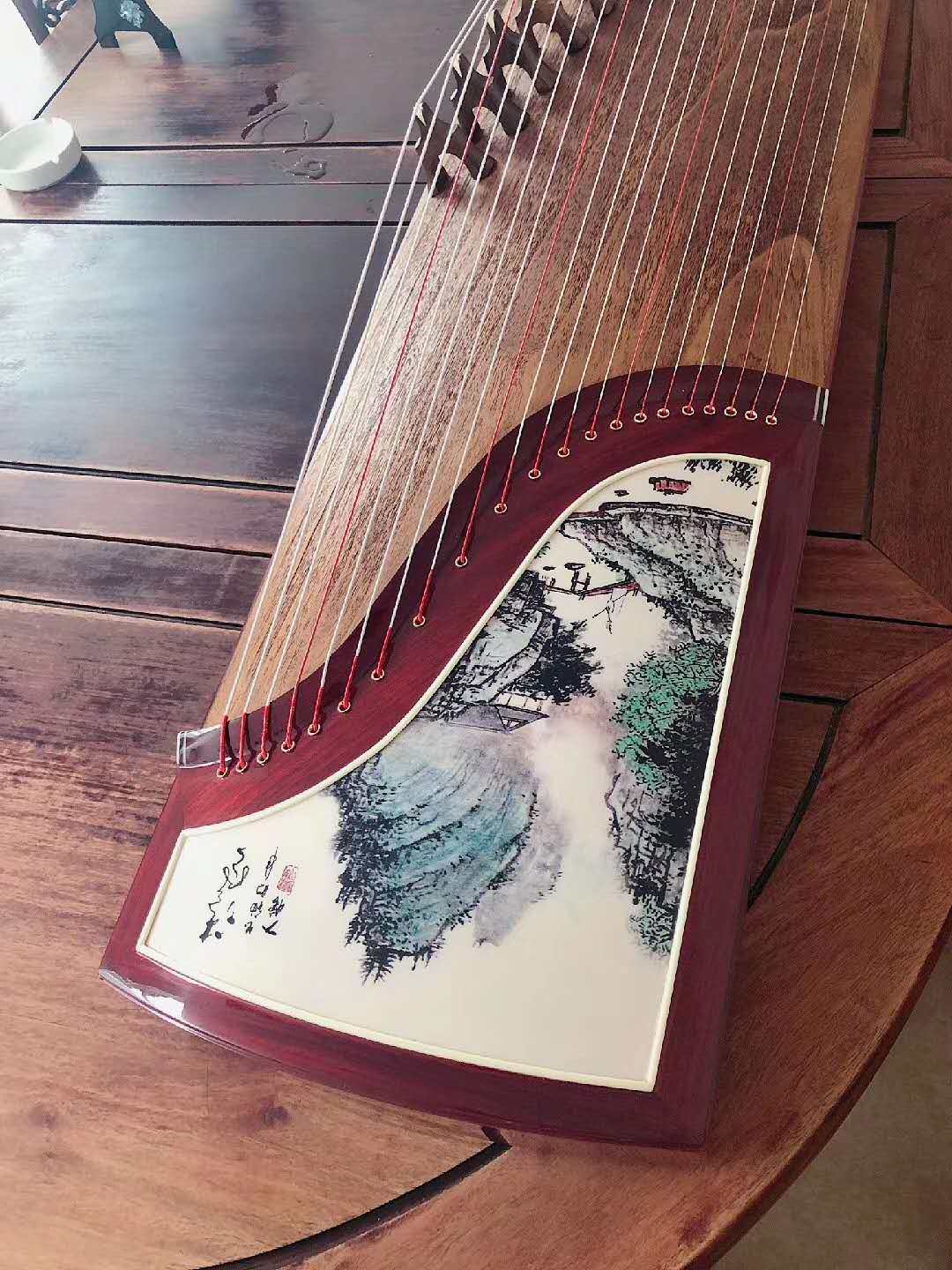 朱雀古筝清风雅乐手工挖筝七彩长古筝