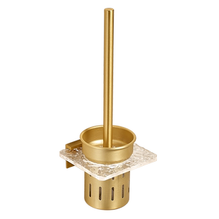 轻奢亚克力拉丝金马桶刷壁挂家用无死角免打孔卫生间厕所坐便刷子