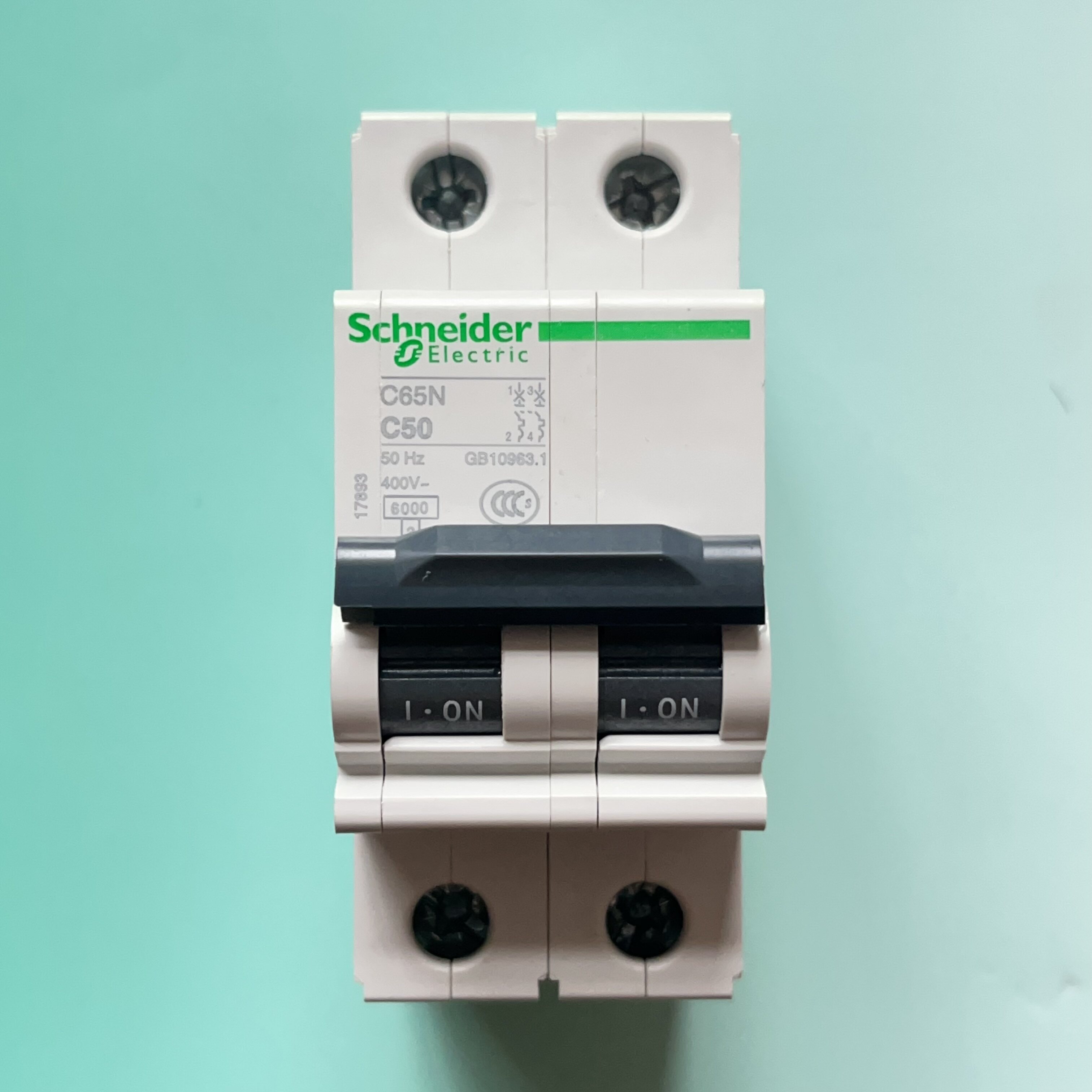 施耐德断路器C65系列小型空气开关双极 C65N 2PC50A 双极2P6A