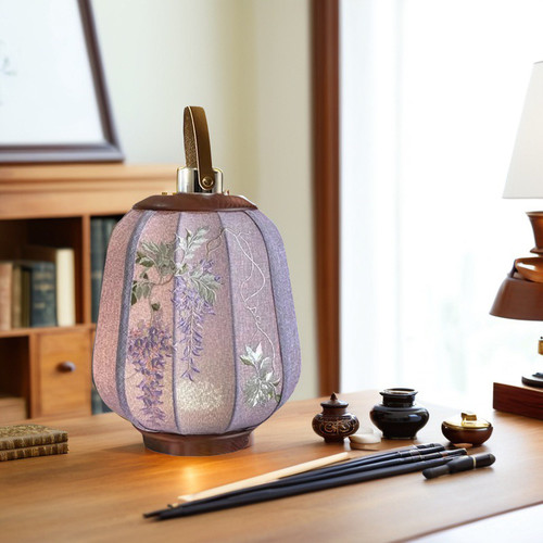 户外中式充电刺绣手提灯