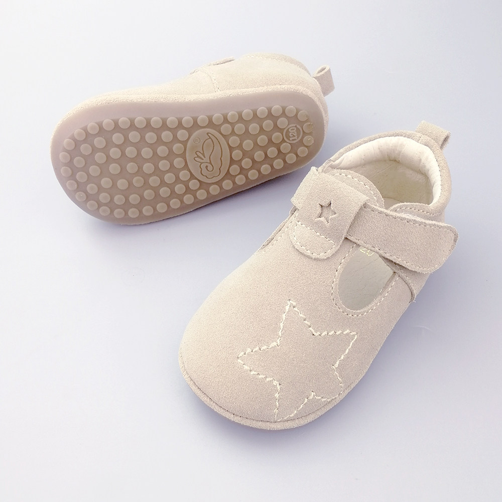 婴幼儿学步鞋秋季全皮手工软底6-18个月男女宝宝休闲鞋防滑透气