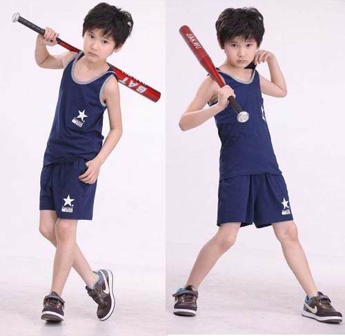 无袖儿童连帽纯棉莱卡背心