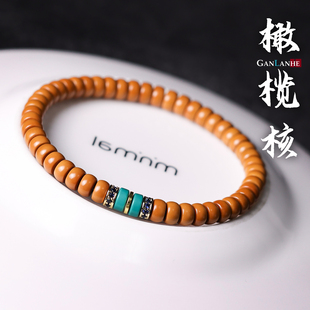 天然橄榄核药片手串单圈直切隔片垫片精品配饰文玩男女款DIY手链