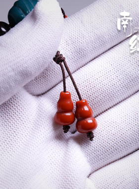 南红满肉葫芦背云吊坠挂坠弟子珠金刚百香籽108颗佛珠手串DIY配饰