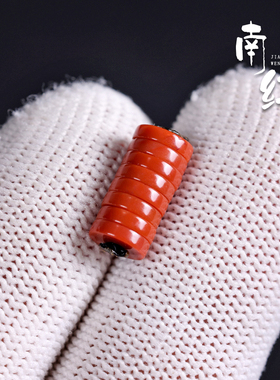 天然南红满肉直切隔片柿子红垫片金刚星月108颗DIY文玩手串配饰