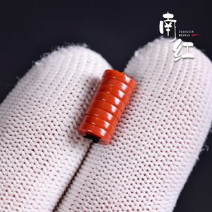 天然南红满肉直切隔片柿子红垫片金刚星月108颗DIY文玩手串配饰