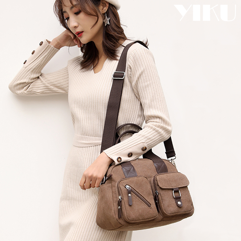 2021 new pattern Korean Edition Bag Canvas bag Handbag The single shoulder bag Inclined shoulder bag Retro Female bag Travelling bagin the Leather/Lady bags/Men's bag, Ms. bags  category - from Buy2taobao.com to provide professional Taobao agent buy service