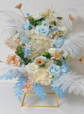 婚庆立体几何路引酒吧红色摆件框架商场橱窗摆设酒店网红装饰布置