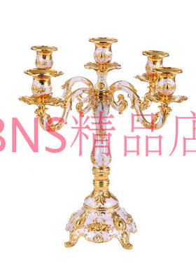烛台 欧式烛光晚餐道具餐桌摆件婚庆结婚美式装饰品圣诞蜡烛台