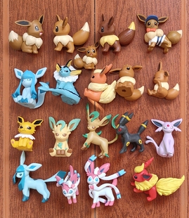 TOMY精灵宝可梦神奇宝贝伊布家族MC太阳月叶仙冰火雷手办模型玩具